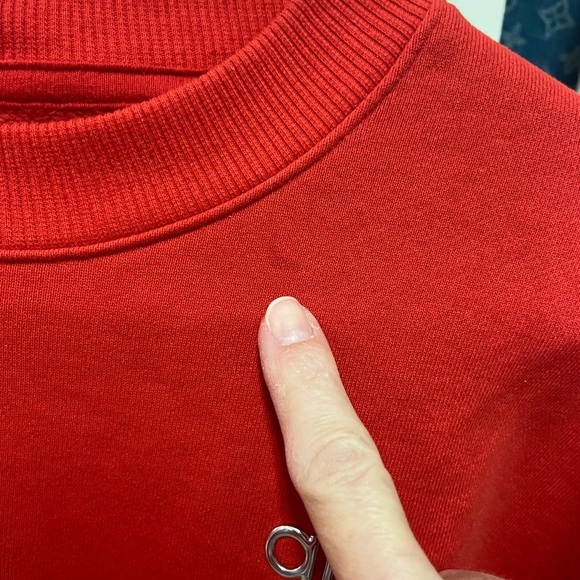 ALO yoga Accolade cropped crewneck sweatshirt bright red XS recent release - Picture 2 of 5